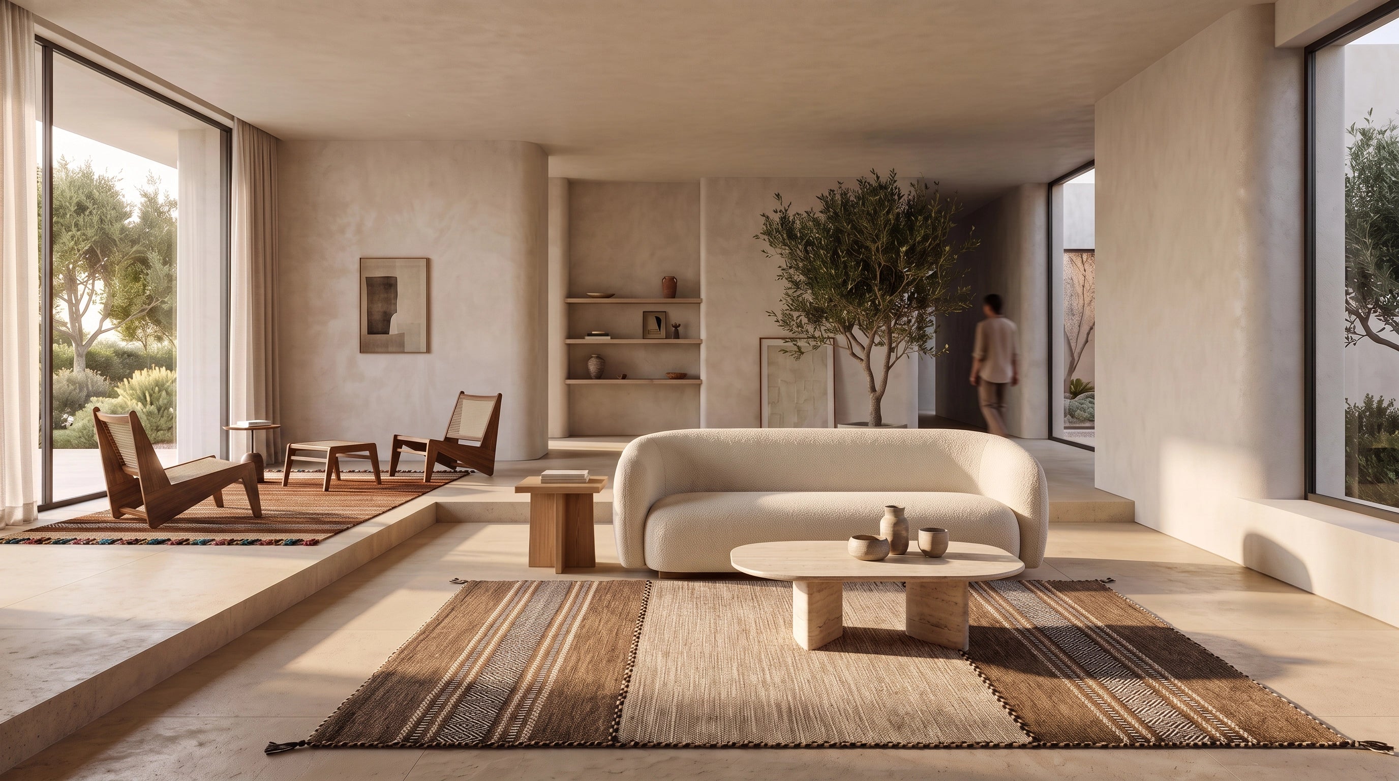 The Sierra Collection — Handwoven Organic Wool and Jute Flatweave